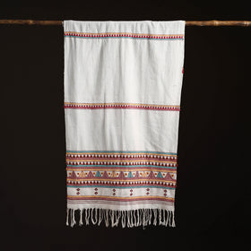 Orissa Tribal Kapadaganda Hand Embroidered Pure Handwoven Cotton Stole 32