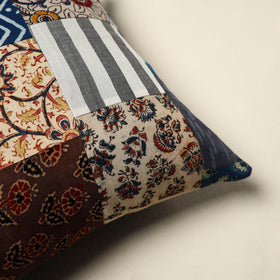 Multicolor Handcrafted Cotton Patchwork Cushion Cover