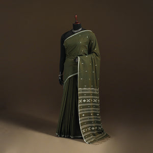 Phulia Jamdani Pure Handloom Cotton Saree with Tassels (Count 92/40) 40