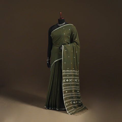 Phulia Jamdani Pure Handloom Cotton Saree with Tassels (Count 92/40) 40