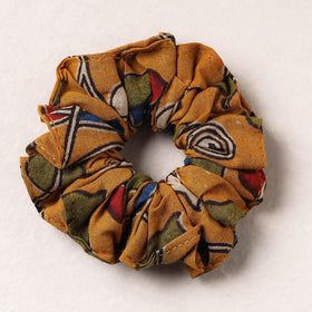  Kalamkari Printed Cotton Elastic Rubber Band/Scrunchie 