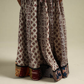 Bagh Hand Block Print 24 Kali Patchwork Cotton Long Skirt 20