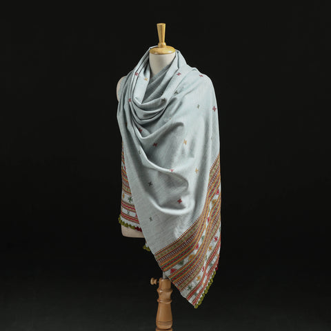 Kutch Handwoven Merino Wool Dhabla Shawl 73