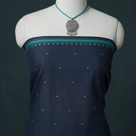 Prewashed Jacquard Cotton Unstitched Dress Material: Kurta & Dupatta with Jewellery 12