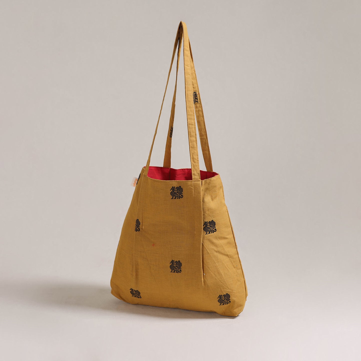 Yellow - Eco-Friendly Handmade Cotton Jhola Tote Bag 23