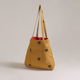 Yellow - Eco-Friendly Handmade Cotton Jhola Tote Bag 23