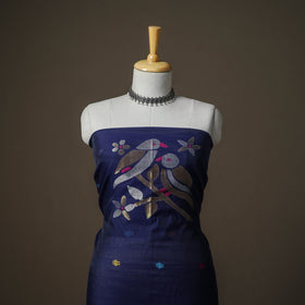 Jamdani Pure Handloom Muslin Unstitched Dress Material: Kurta with Dupatta 04
