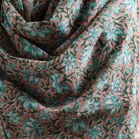 Floral Sanganeri Print Pure Merino Wool Handwoven Shawl 57