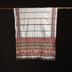 Orissa Tribal Kapadaganda Hand Embroidered Pure Handwoven Cotton Stole 28