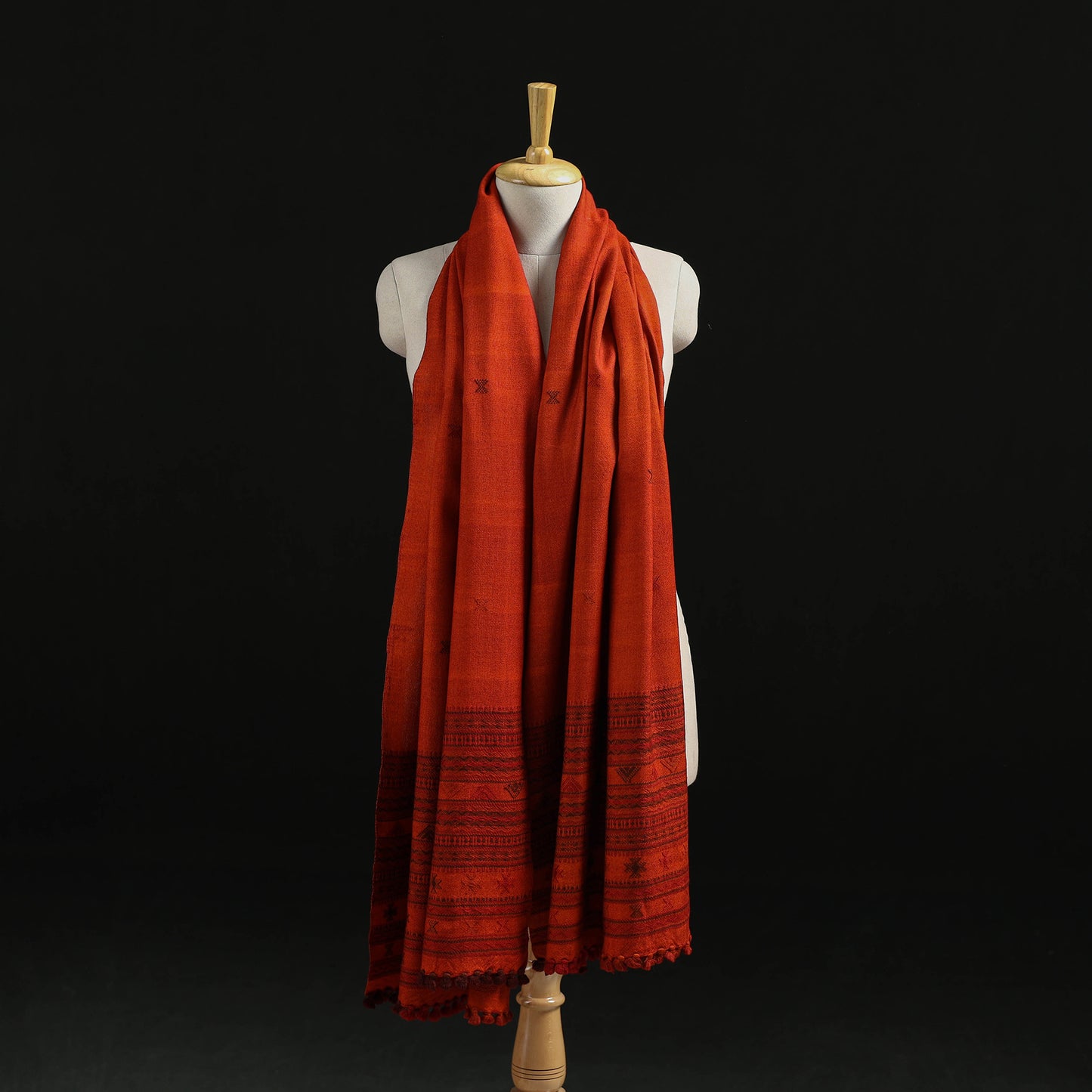Kutch Handwoven Merino Wool Dhabla Shawl 74