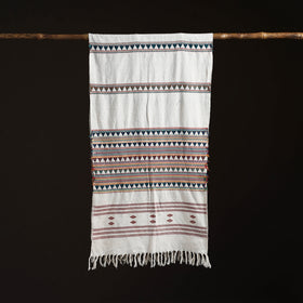 Orissa Tribal Kapadaganda Hand Embroidered Pure Handwoven Cotton Stole 27