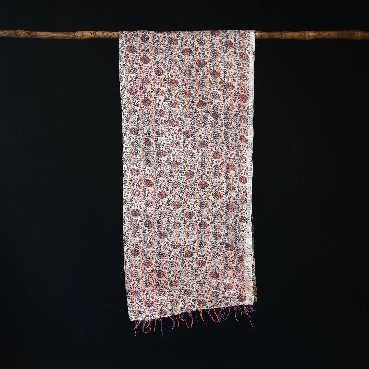 Bengal Kantha Handwork Patchwork Reversible Silk Stole 288