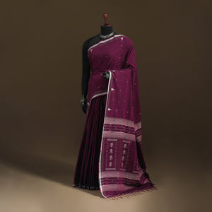 Phulia Jamdani Pure Handloom Cotton Saree with Tassels (Count 92/40) 41