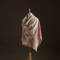Floral Sanganeri Print Pure Merino Wool Handwoven Shawl 58