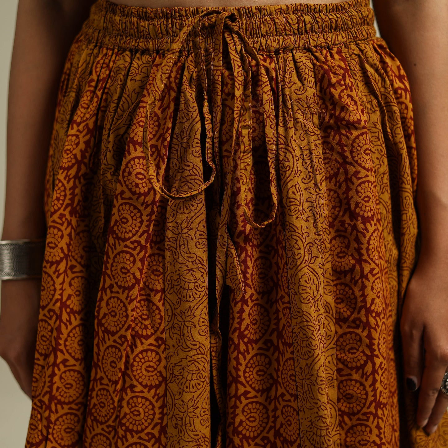 Bagh Hand Block Print 24 Kali Patchwork Cotton Long Skirt 21