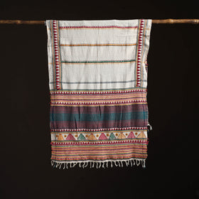 Orissa Tribal Kapadaganda Hand Embroidered Pure Handwoven Cotton Stole 25