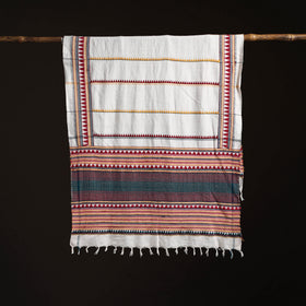 Orissa Tribal Kapadaganda Hand Embroidered Pure Handwoven Cotton Stole 23
