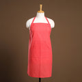 Buy Pink Jacquard Weaving Cotton Apron with Pocket