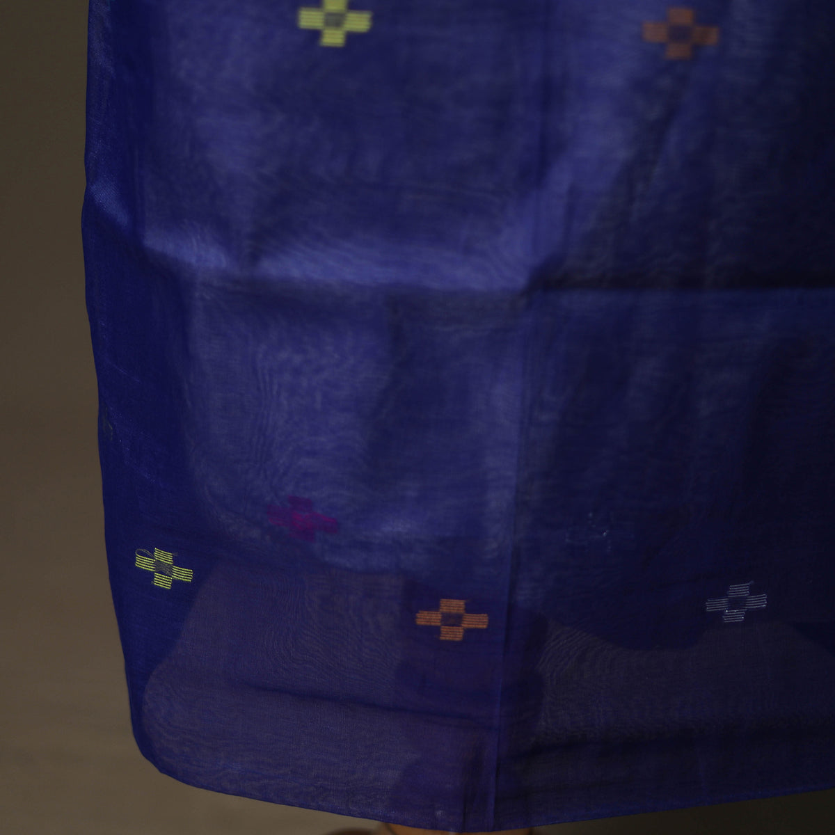 Jamdani Pure Handloom Muslin Unstitched Dress Material: Kurta with Dupatta 05
