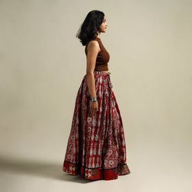 Bagh Hand Block Print 24 Kali Patchwork Cotton Long Skirt 22