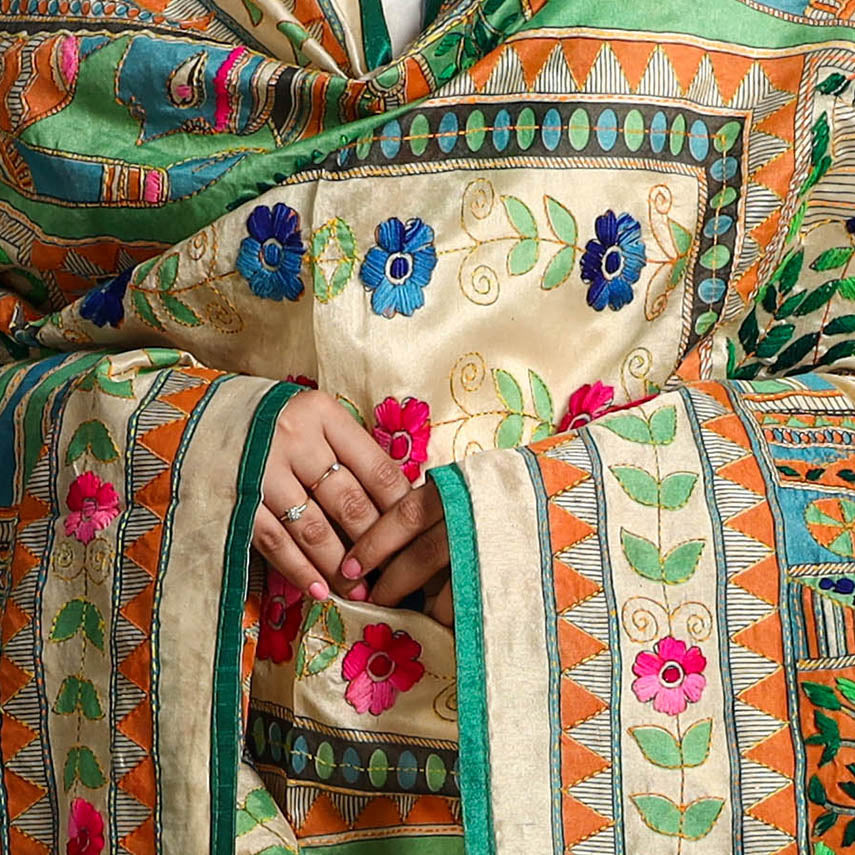 Phulkari Embroidered Dupatta