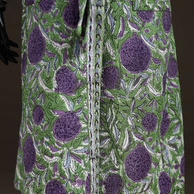 Sanganeri Hand Block Print Waffle Weave Cotton Bath Robe 31