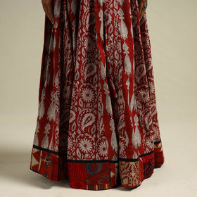 Bagh Hand Block Print 24 Kali Patchwork Cotton Long Skirt 22