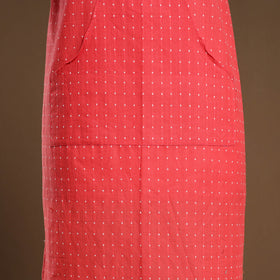 Buy Pink Jacquard Weaving Cotton Apron with Pocket