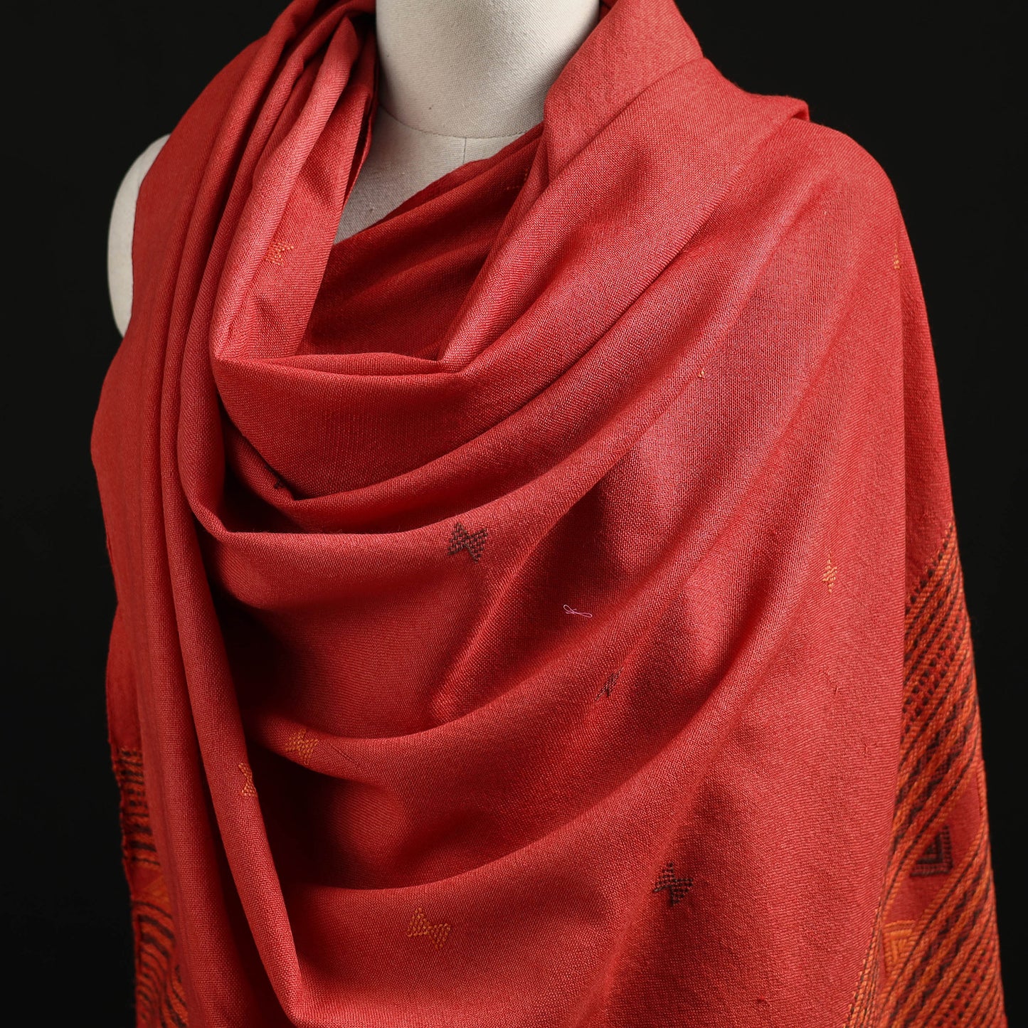 Kutch Handwoven Merino Wool Dhabla Shawl 75