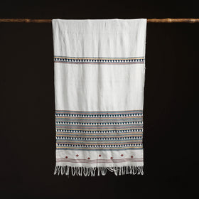 Orissa Tribal Kapadaganda Hand Embroidered Pure Handwoven Cotton Stole 21