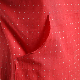 Buy Pink Jacquard Weaving Cotton Apron with Pocket