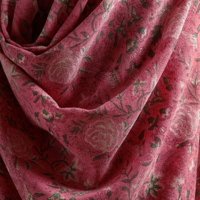 Floral Sanganeri Print Pure Merino Wool Handwoven Shawl 59
