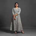 Buy Blue Flared Cotton Jaipur Print Dress