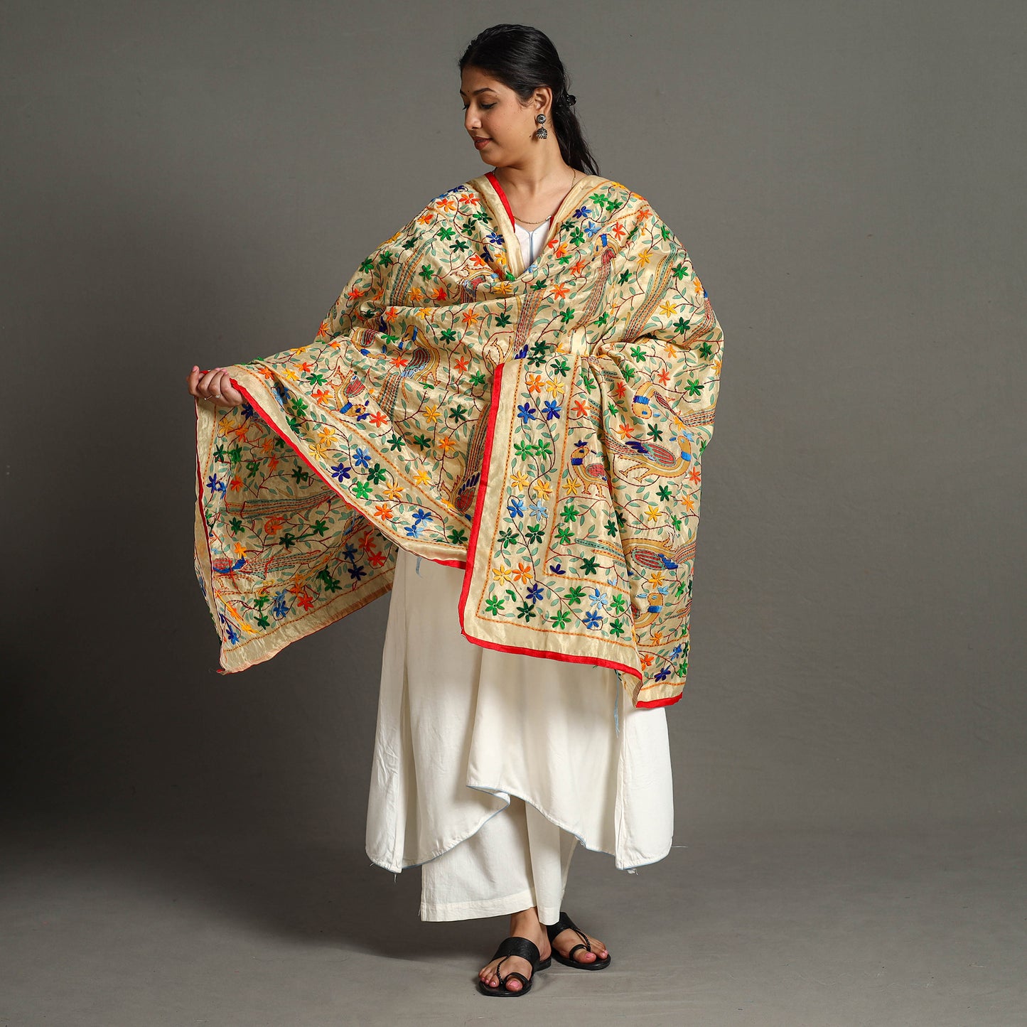 Phulkari Embroidered Dupatta