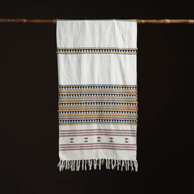 Orissa Tribal Kapadaganda Hand Embroidered Pure Handwoven Cotton Stole 19