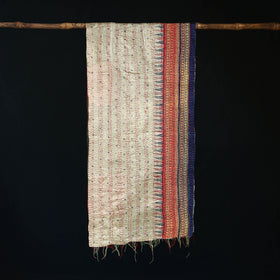 Bengal Kantha Handwork Patchwork Reversible Silk Stole 278