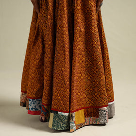 Bagh Hand Block Print 24 Kali Patchwork Cotton Long Skirt 23