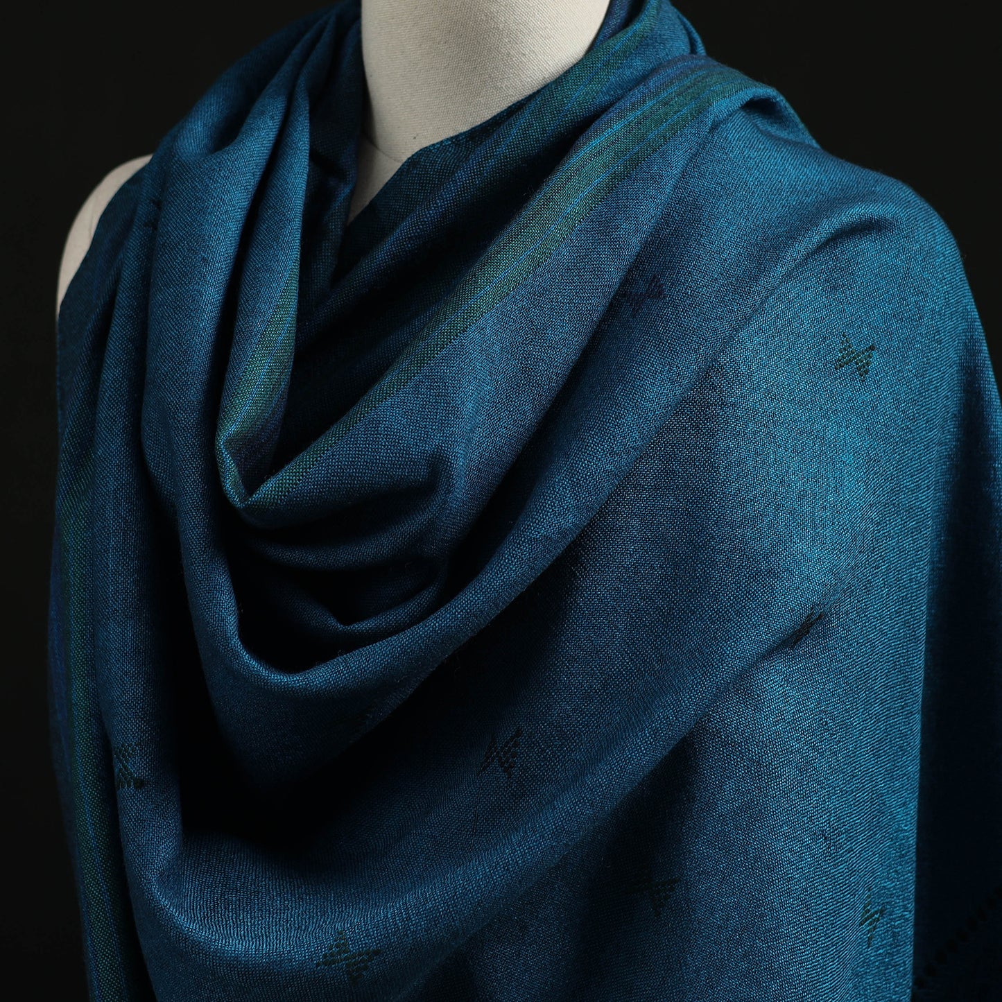 Kutch Handwoven Merino Wool Dhabla Shawl 76