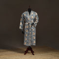 Sanganeri Hand Block Print Waffle Weave Cotton Bath Robe 34