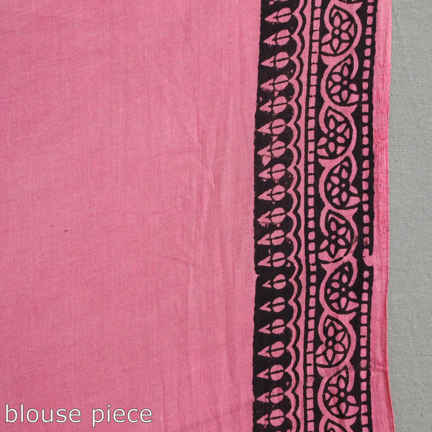 Pink - Nandana Dabu Block Printed Mul Cotton Saree 22