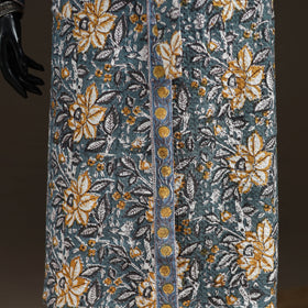 Sanganeri Hand Block Print Waffle Weave Cotton Bath Robe 34
