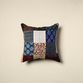 Multicolor Handcrafted Cotton Patchwork Cushion Cover
