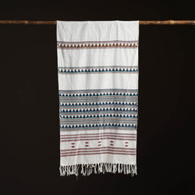 Orissa Tribal Kapadaganda Hand Embroidered Pure Handwoven Cotton Stole 13