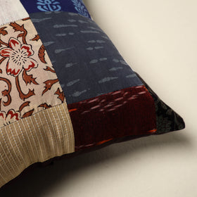 Multicolor Handcrafted Cotton Patchwork Cushion Cover