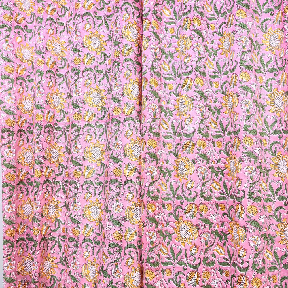 Sanganeri Block Printed Cotton Window Curtain