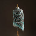 Floral Sanganeri Print Pure Merino Wool Handwoven Shawl 61