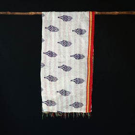 Bengal Kantha Handwork Patchwork Reversible Silk Stole 271