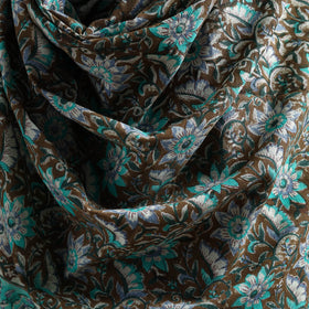 Floral Sanganeri Print Pure Merino Wool Handwoven Shawl 61