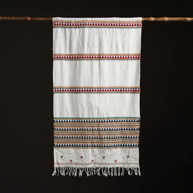 Orissa Tribal Kapadaganda Hand Embroidered Pure Handwoven Cotton Stole 09