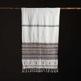 Orissa Tribal Kapadaganda Hand Embroidered Pure Handwoven Cotton Stole 08